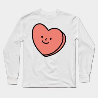 Heart with face | Quirky Heart Long Sleeve T-Shirt